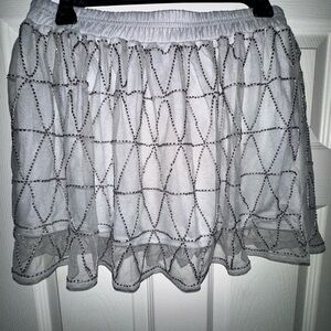 Tokyo Darling Gray Chiffon Embellished Teen Skirt - Size Med